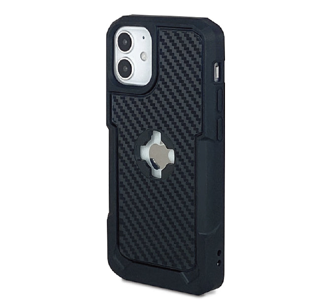 iPhone 12 Mini X-Guard Case Carbon Fibre + Infinity Mount